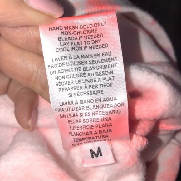 Hanes Re/Done 70s Neon Space Dye Half Zip Sweatshirt Medium NWT - Picture 7 of 7